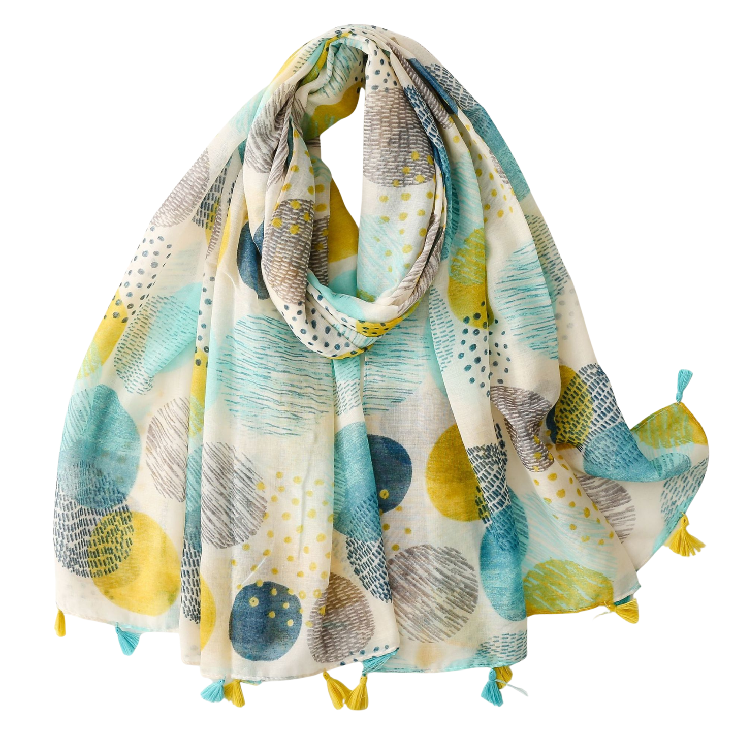 Modern Circle Tassel Scarf