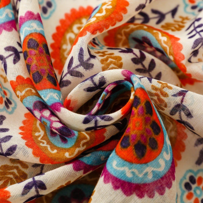 Bohemian Medallion Tassel Scarf