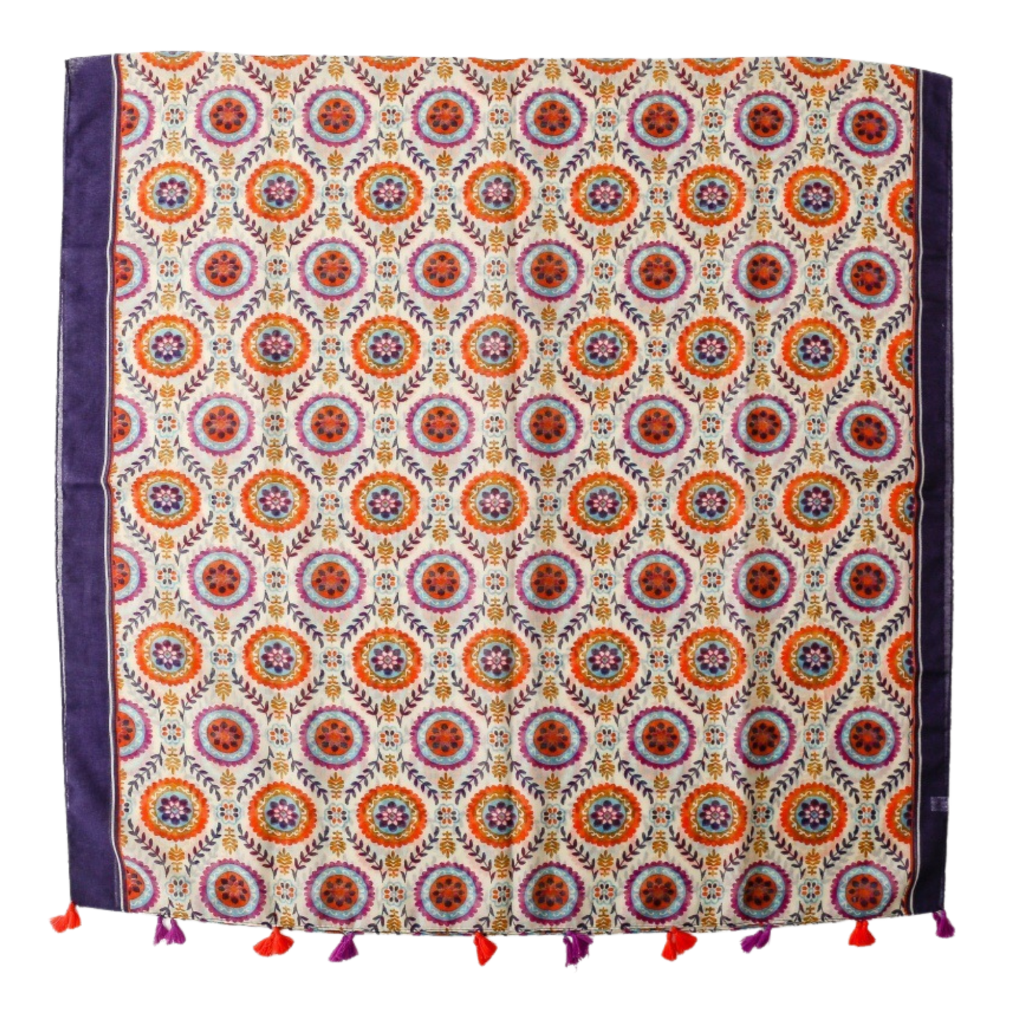 Bohemian Medallion Tassel Scarf