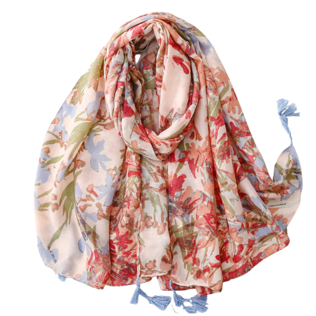 Botanical Tassel Scarf