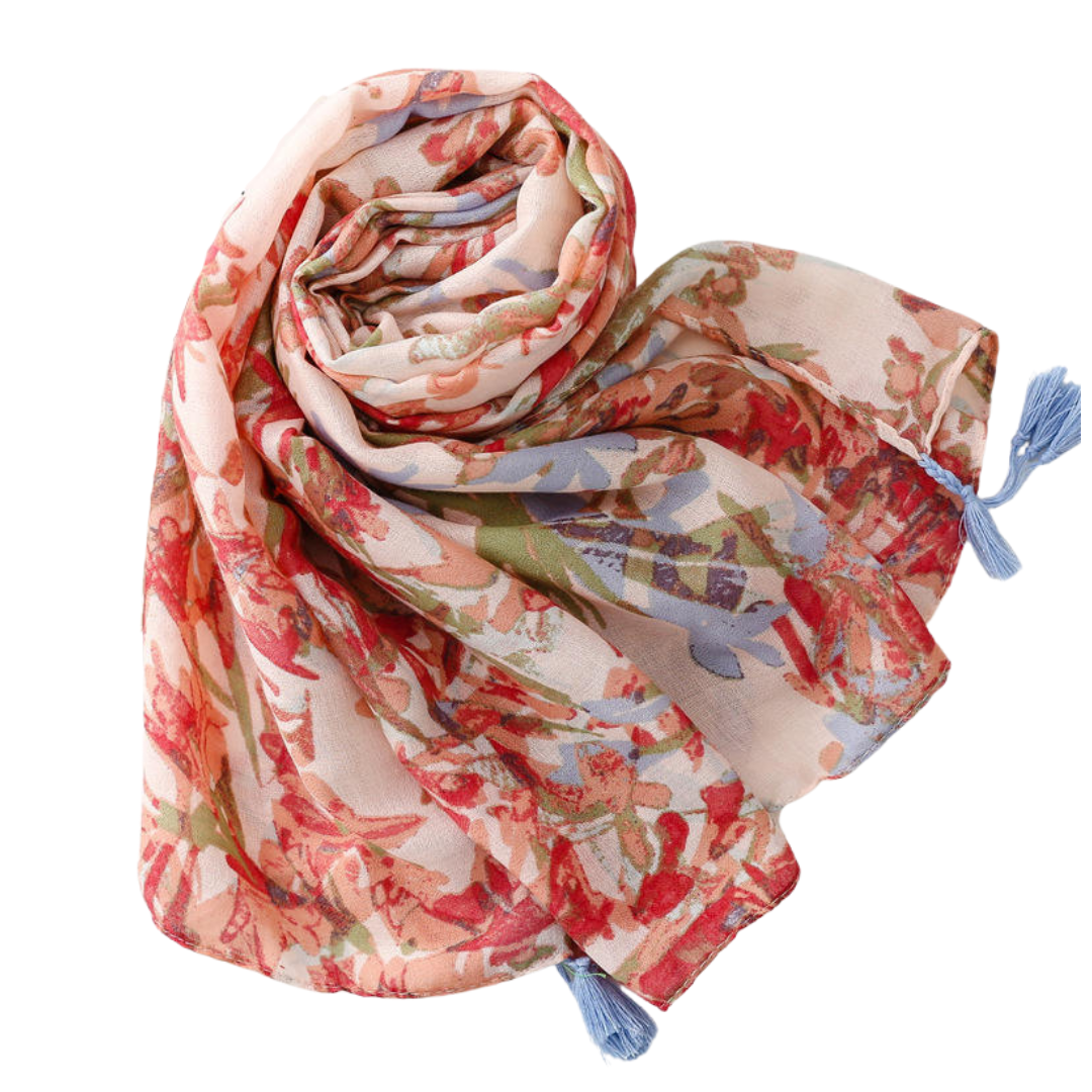 Botanical Tassel Scarf