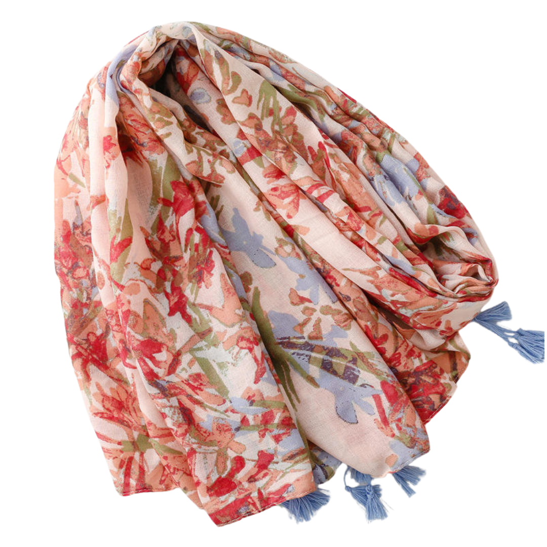 Botanical Tassel Scarf