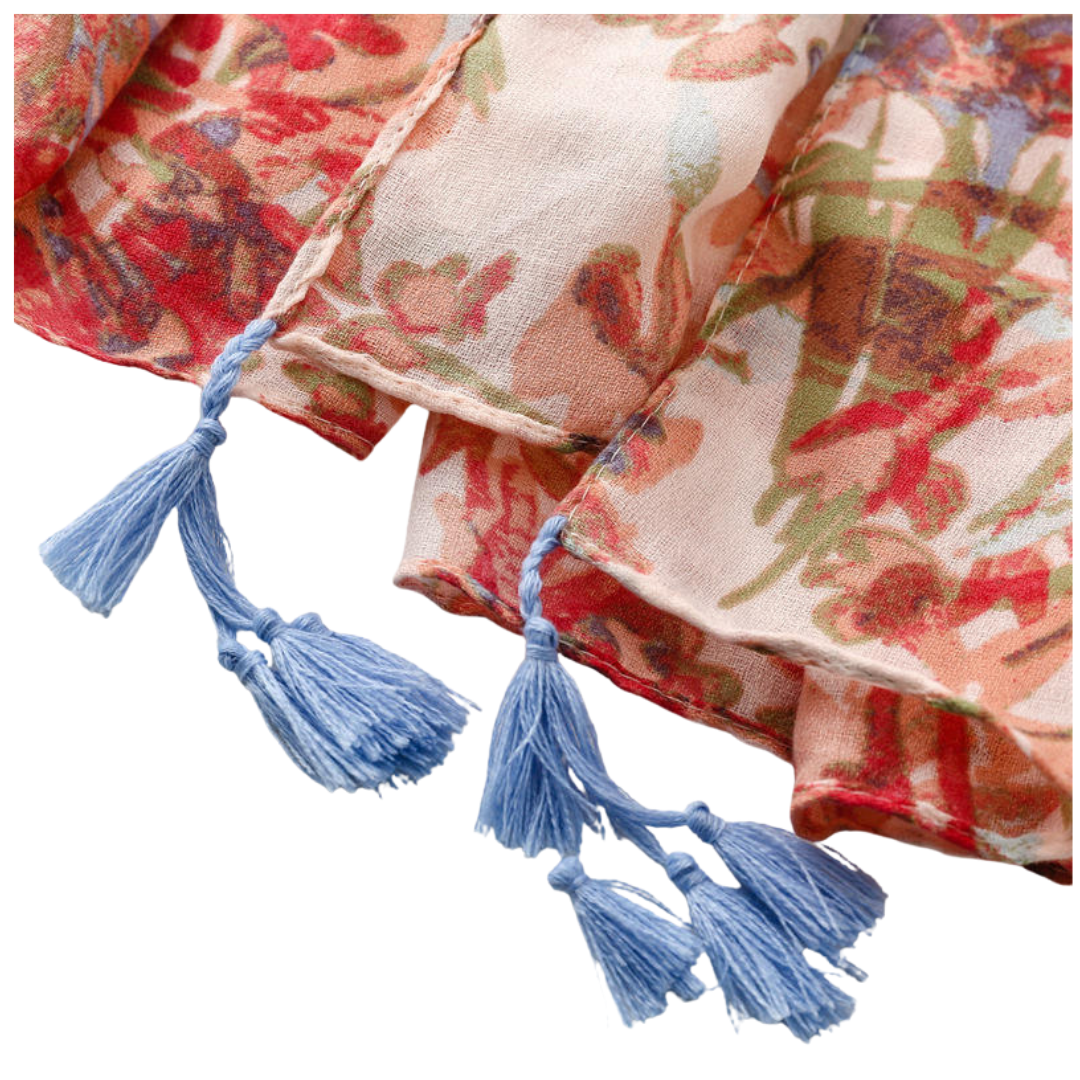 Botanical Tassel Scarf