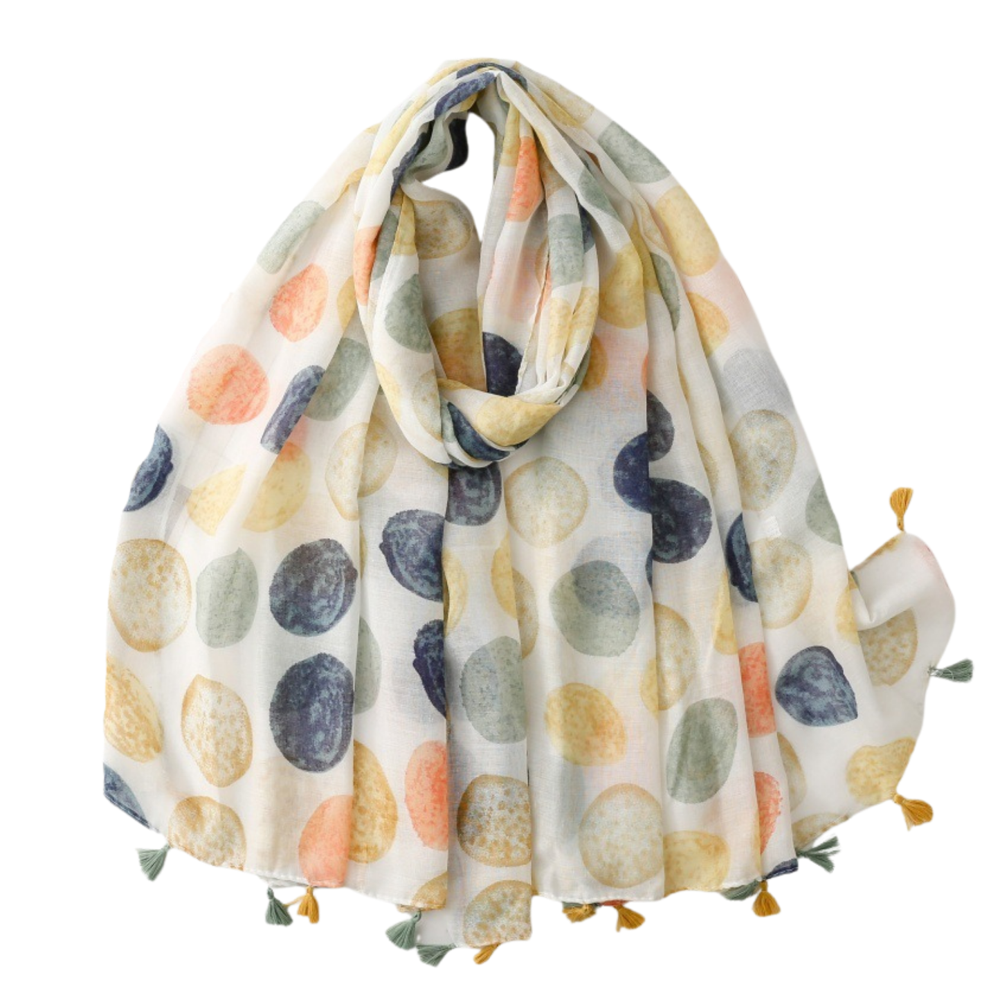 Soft Pebble Tassel Scarf