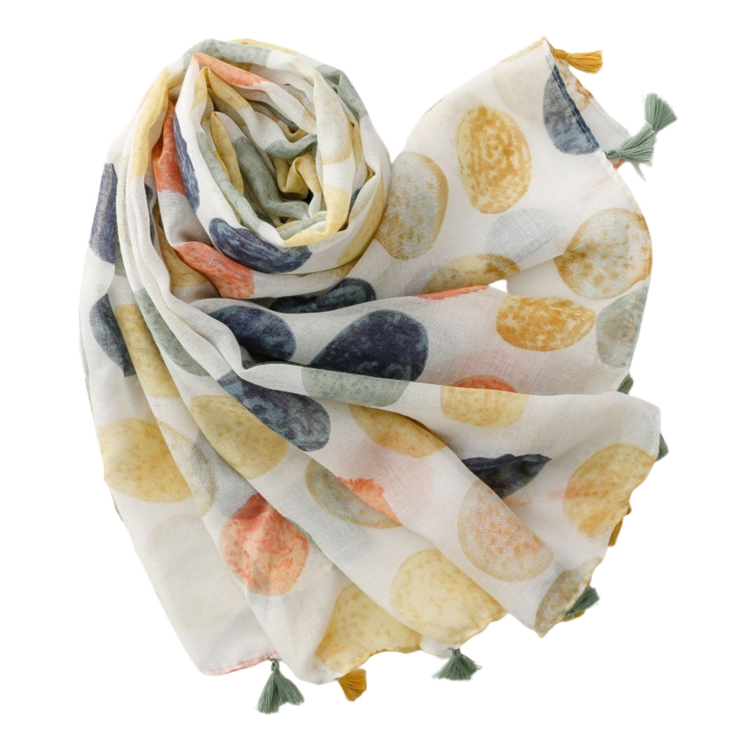 Soft Pebble Tassel Scarf