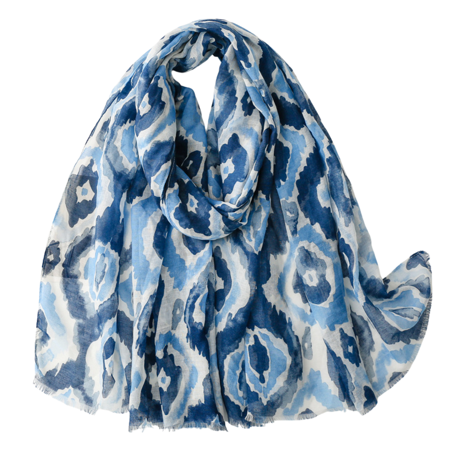 Coastal Blue Abstract Scarf