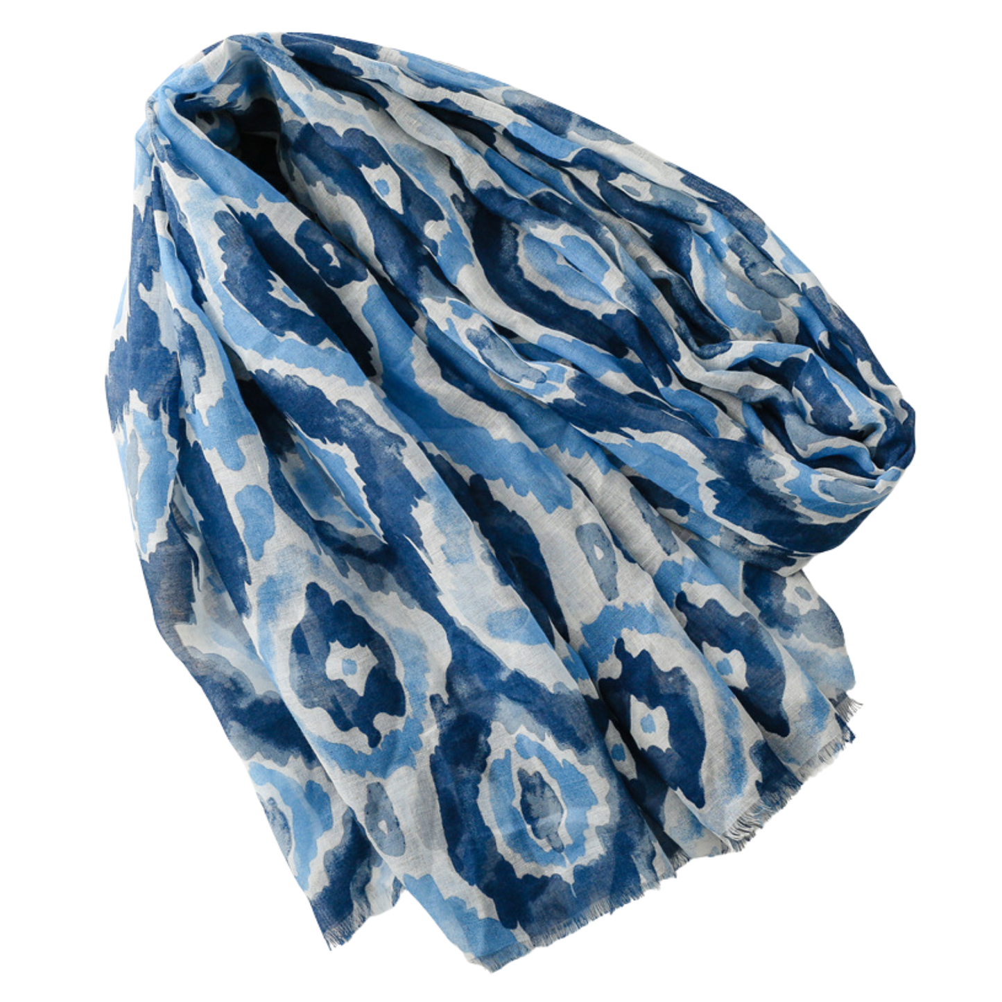 Coastal Blue Abstract Scarf