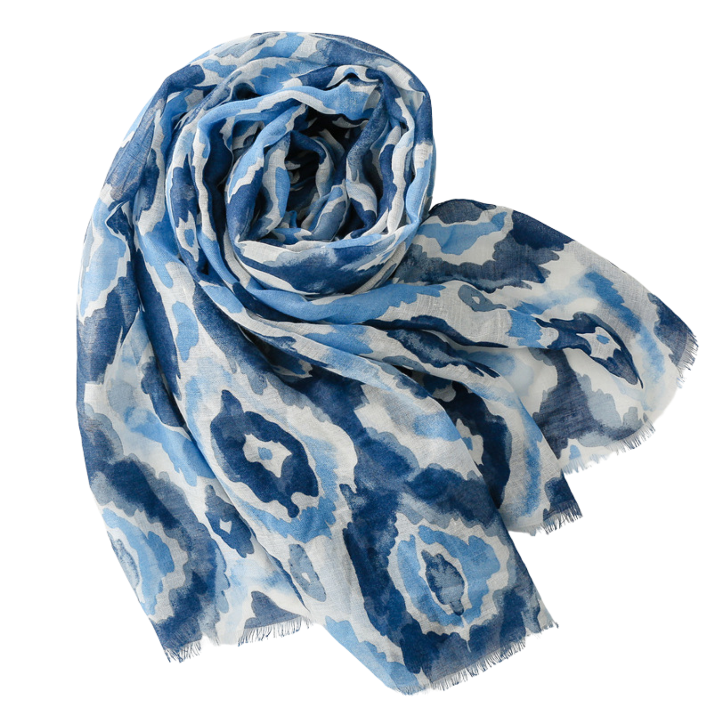 Coastal Blue Abstract Scarf