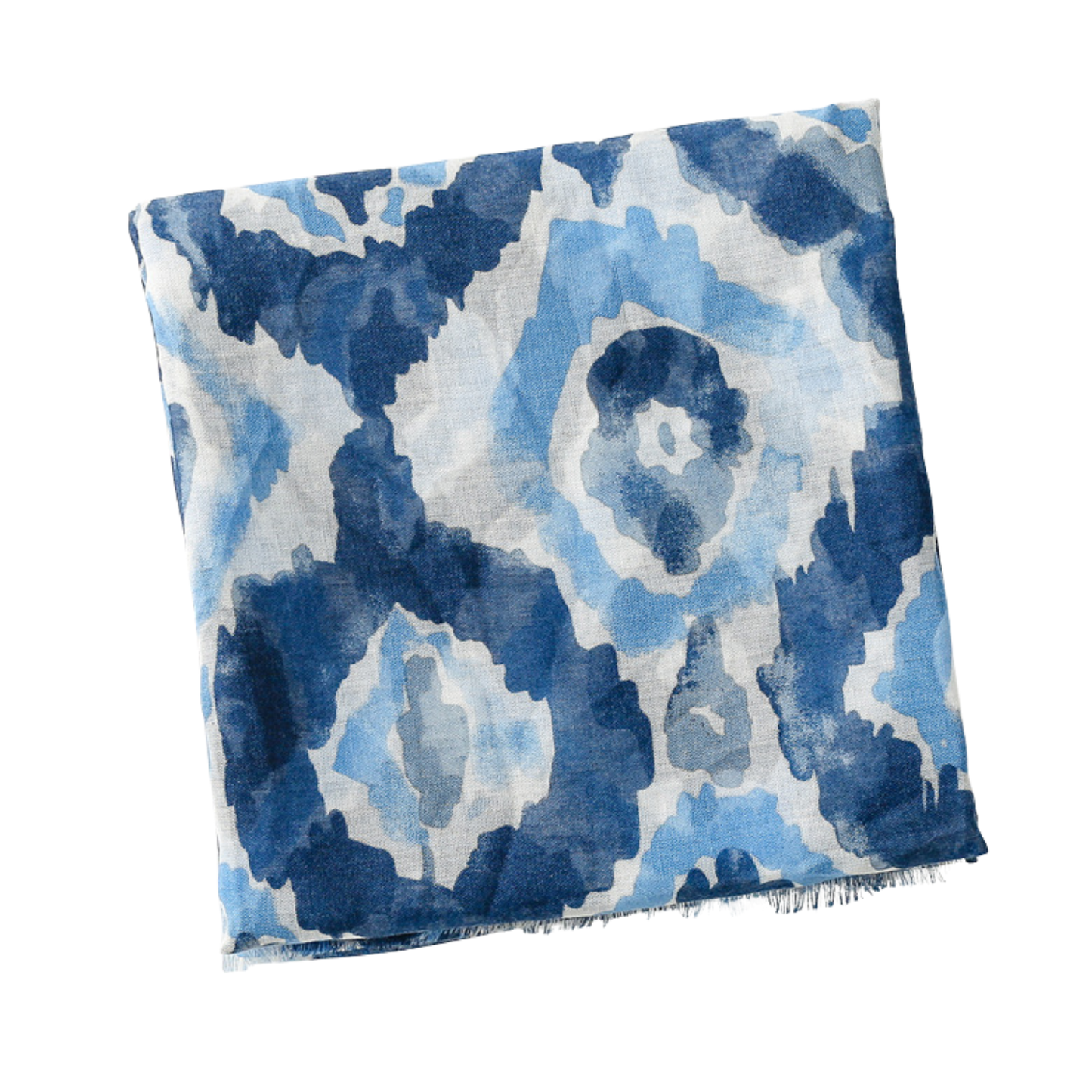 Coastal Blue Abstract Scarf