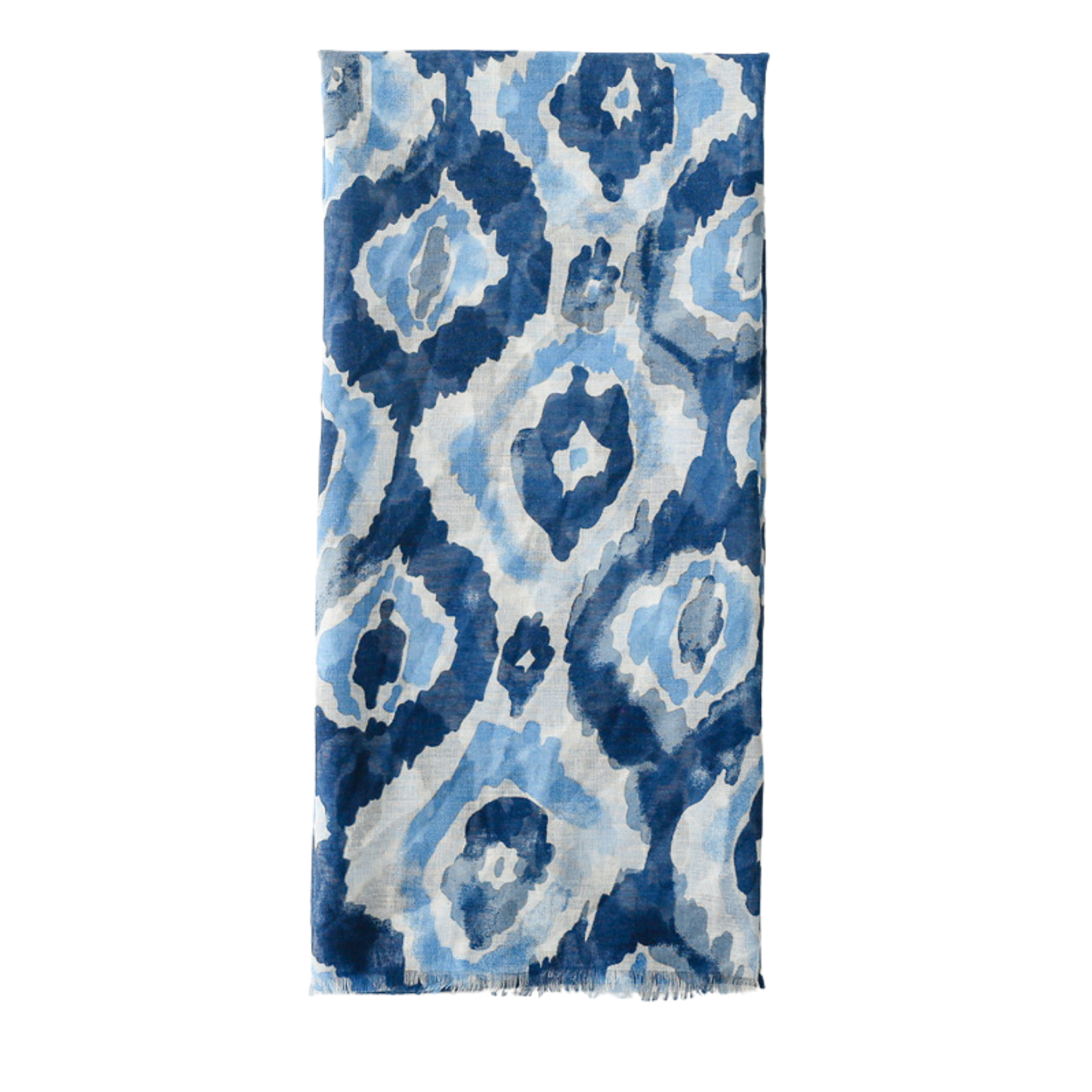 Coastal Blue Abstract Scarf