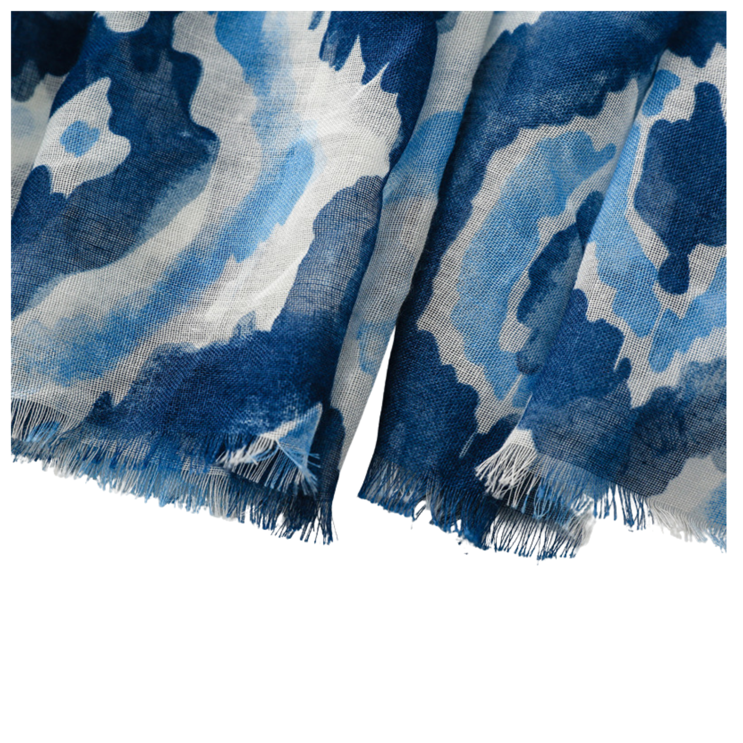 Coastal Blue Abstract Scarf