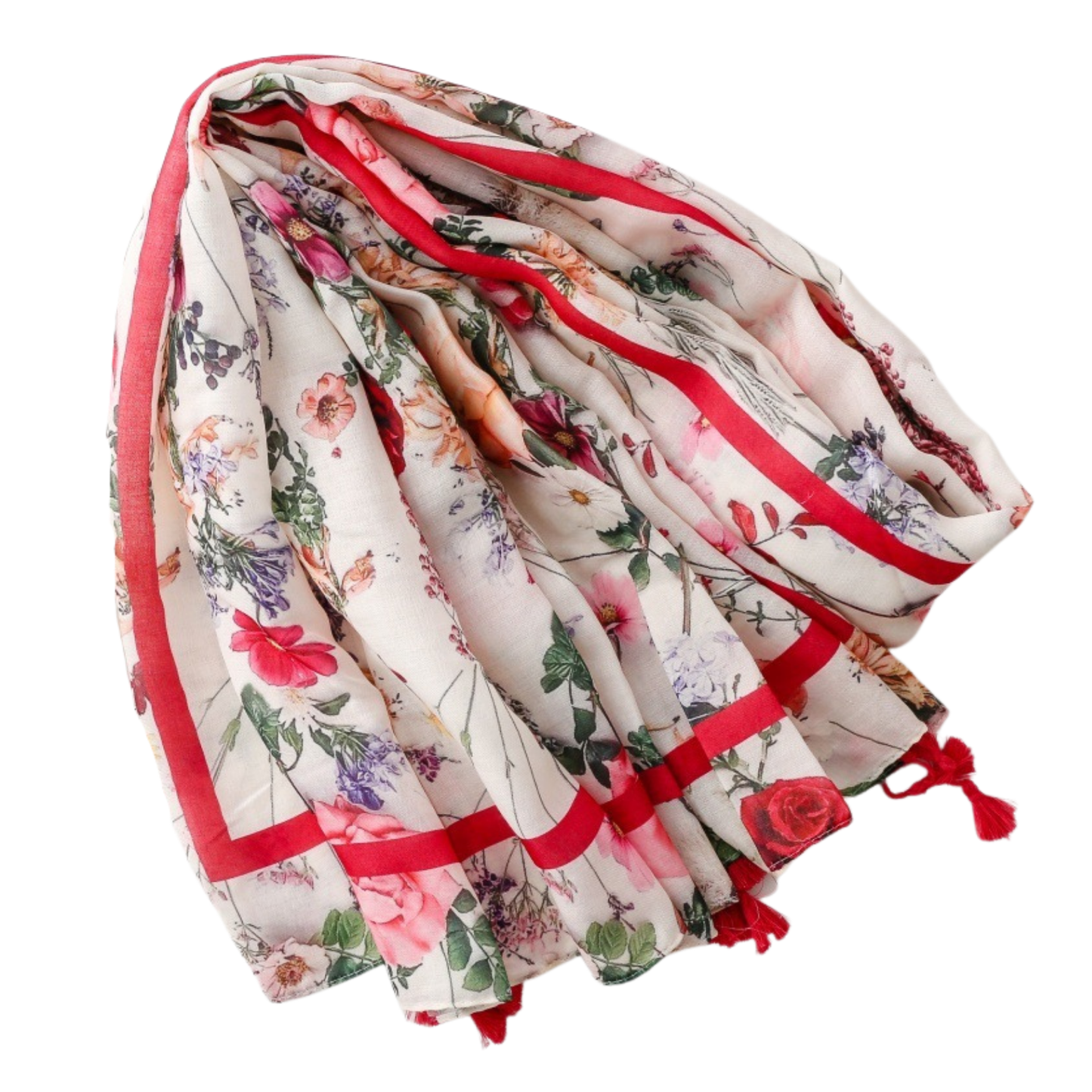 Botanical Romance Tassel Scarf