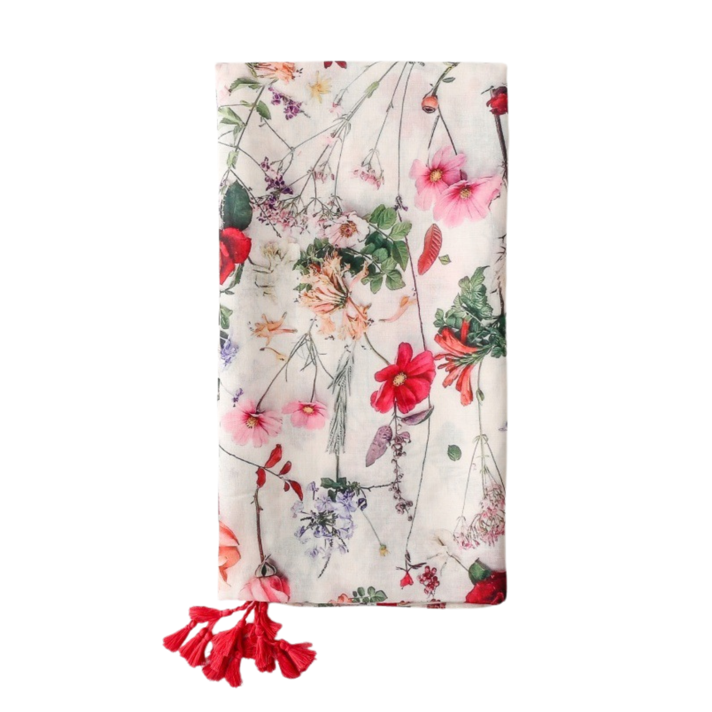 Botanical Romance Tassel Scarf