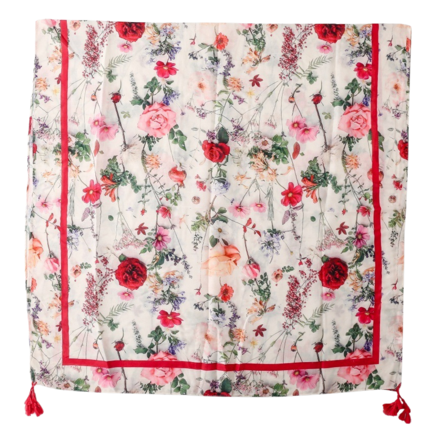 Botanical Romance Tassel Scarf