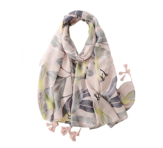 Light Pink Bird Scarf