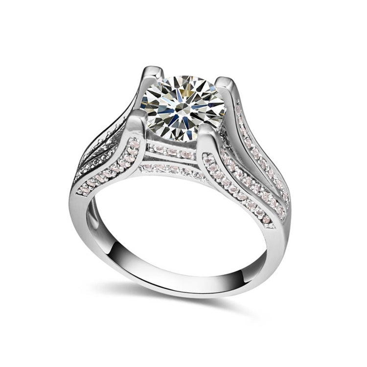 Clear Cubic Zirconia Solitaire Ring