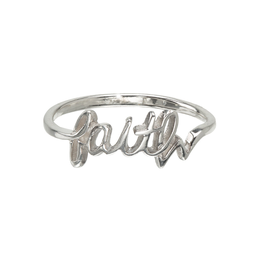 Sterling Silver Faith Ring