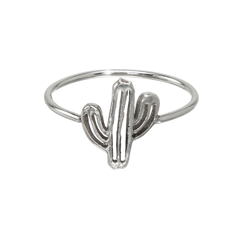 Sterling Silver Open Cactus Ring