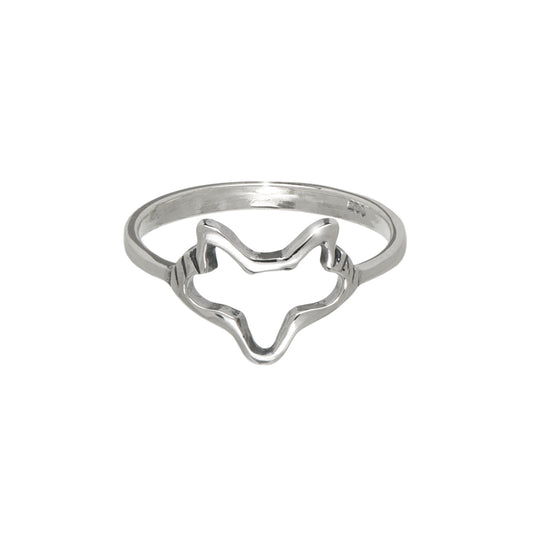 Sterling Silver Open Fox Ring