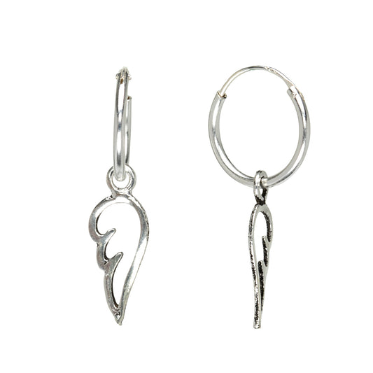 Sterling Silver Wing Drop Earrings