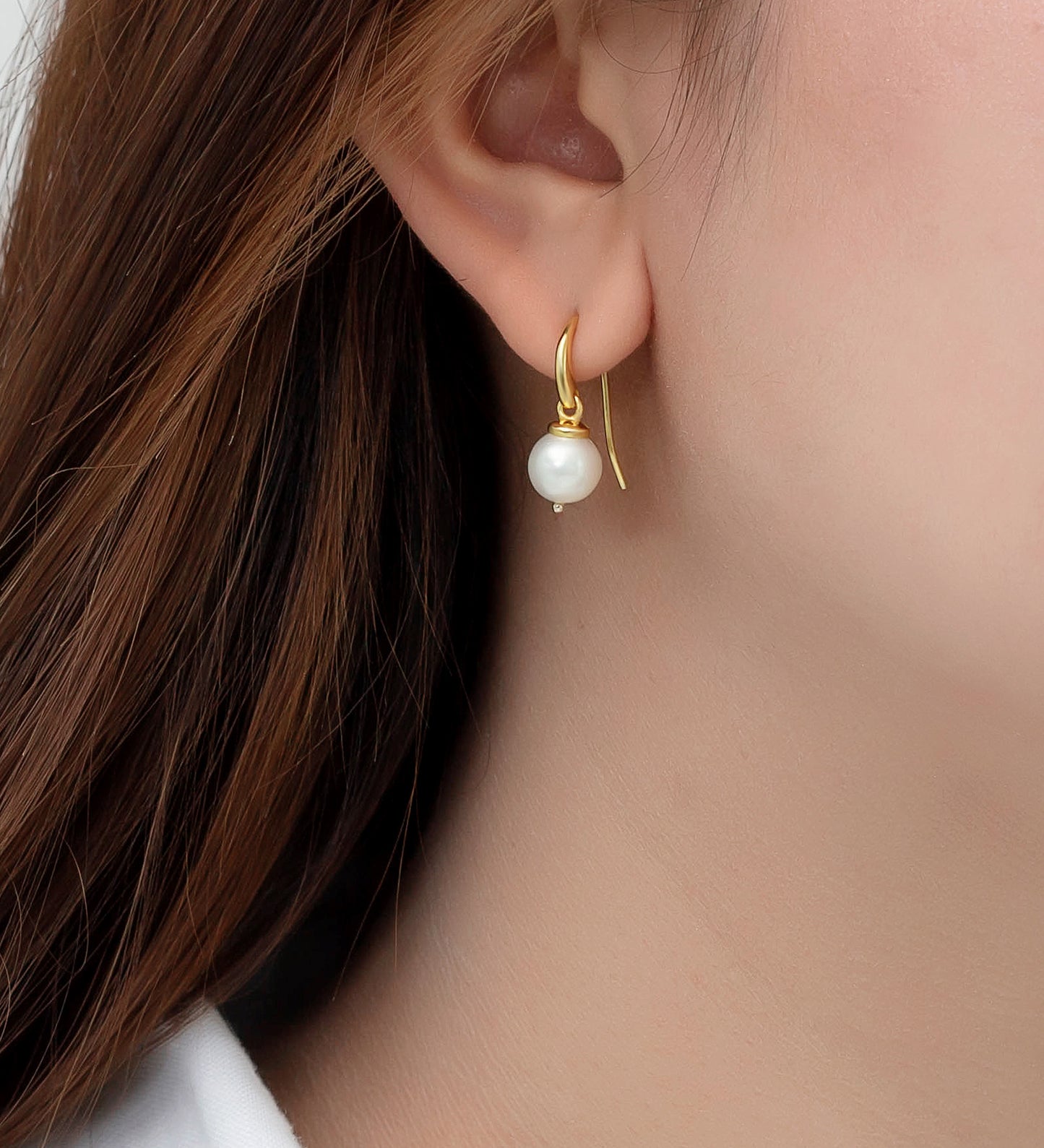 Timeless Freshwater Pearl Gold Drop Earrings