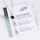 Tourmaline, Fluorite & Quartz 'joy' Pendant Necklace Set