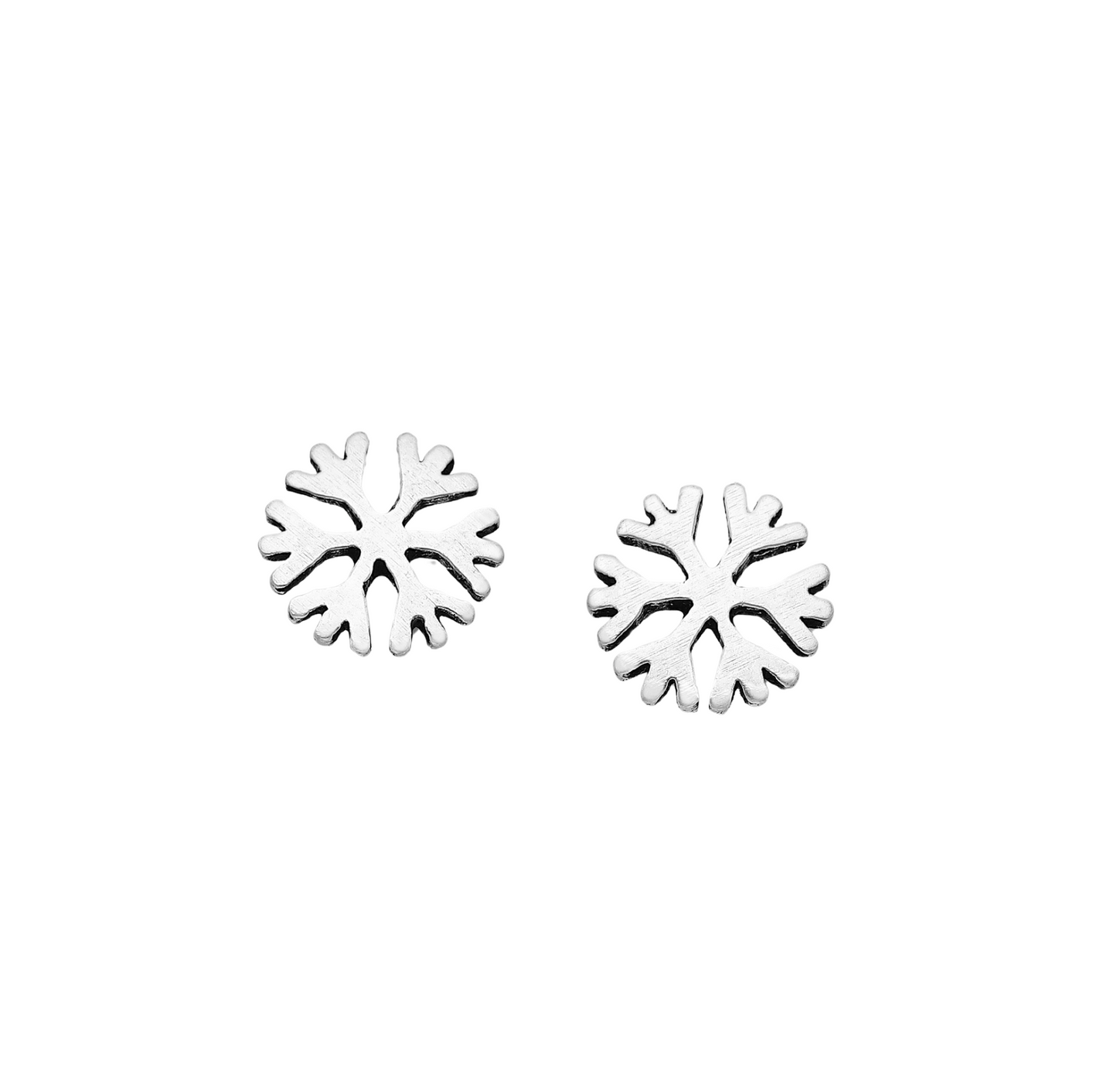 Sterling Silver Snowflake Stud Earrings