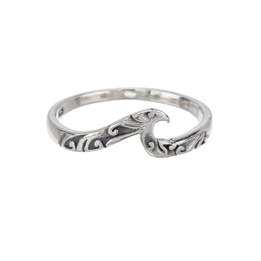 Sterling Silver Filigree Wave Ring