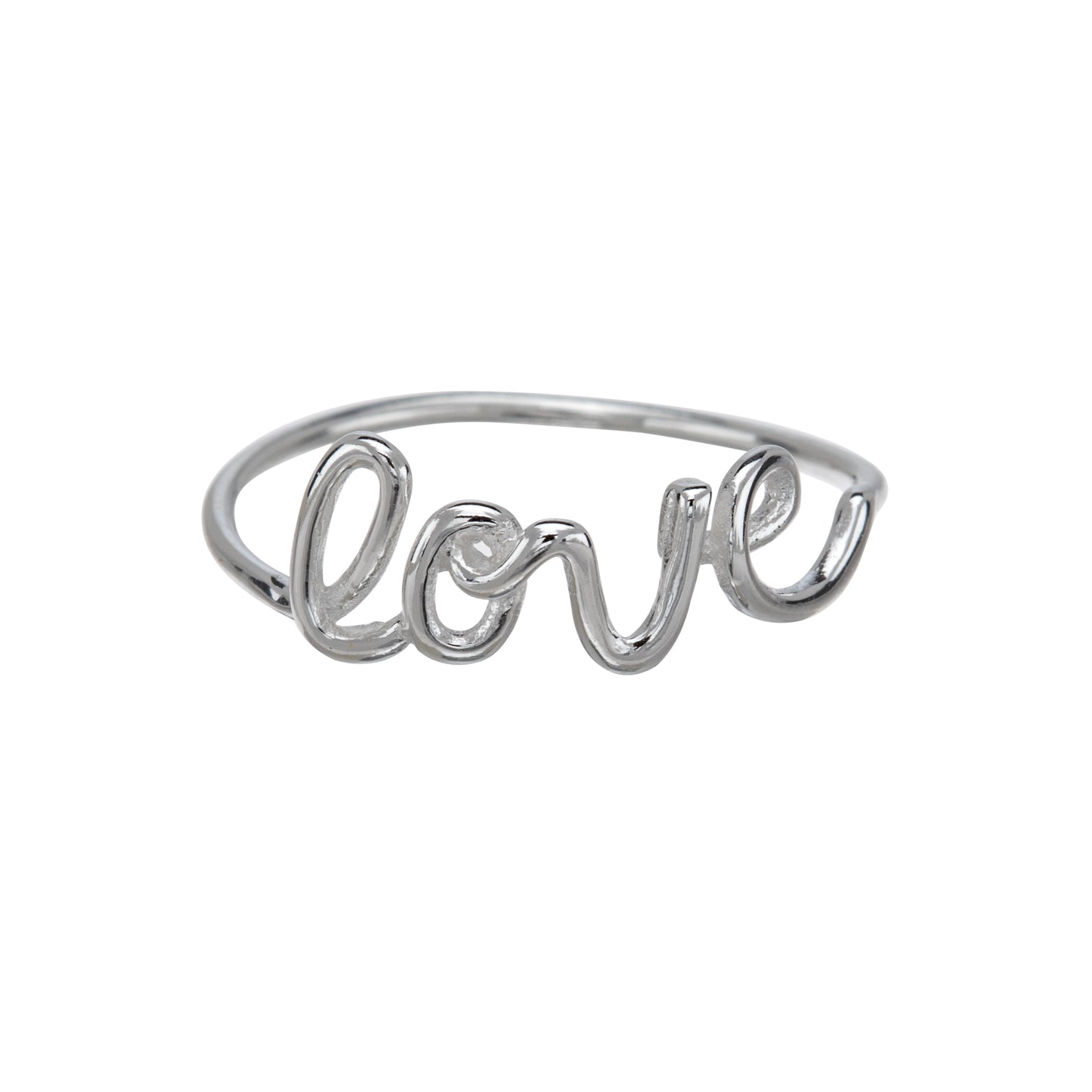 Sterling Silver 'love' Ring