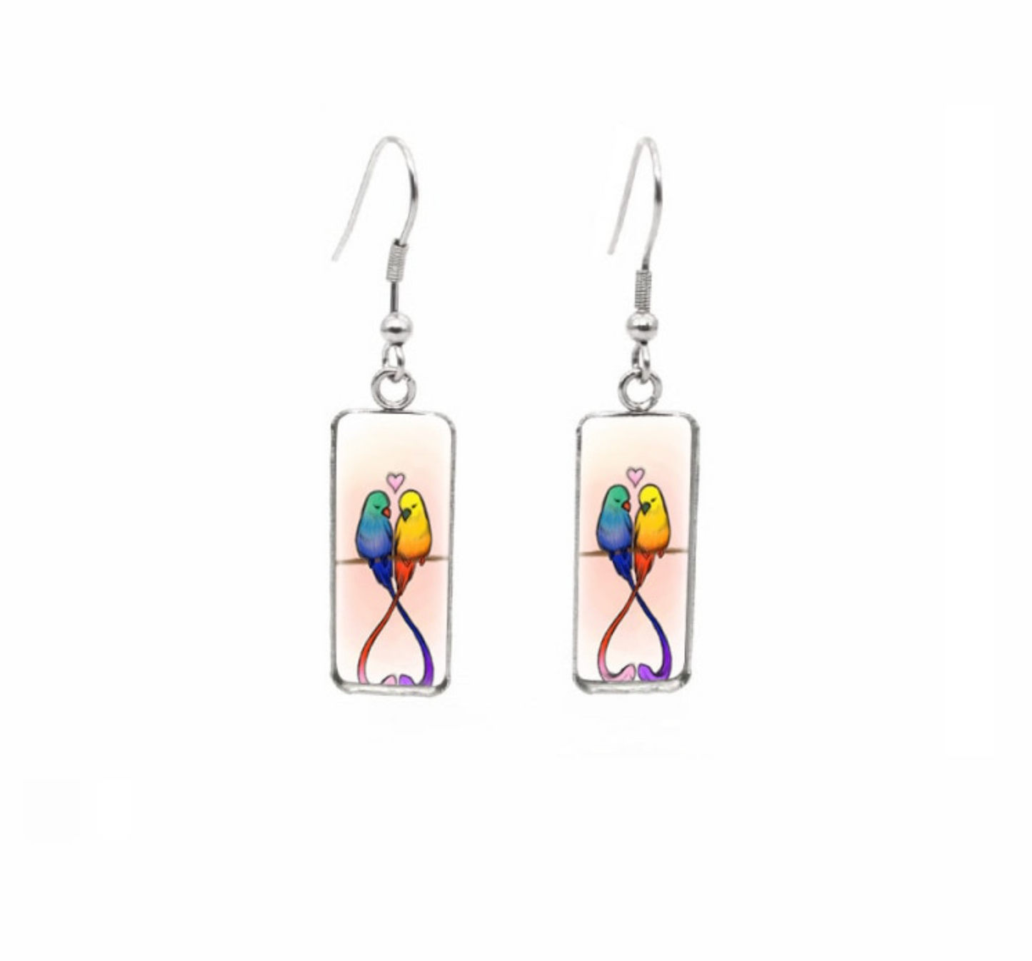 Animal Motif Rectangular Drop Earrings