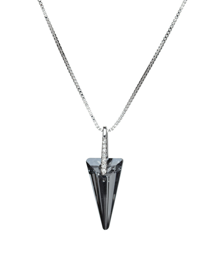 Silvernight Crystal Triangular Pendant Necklace- LIMITED EDITION