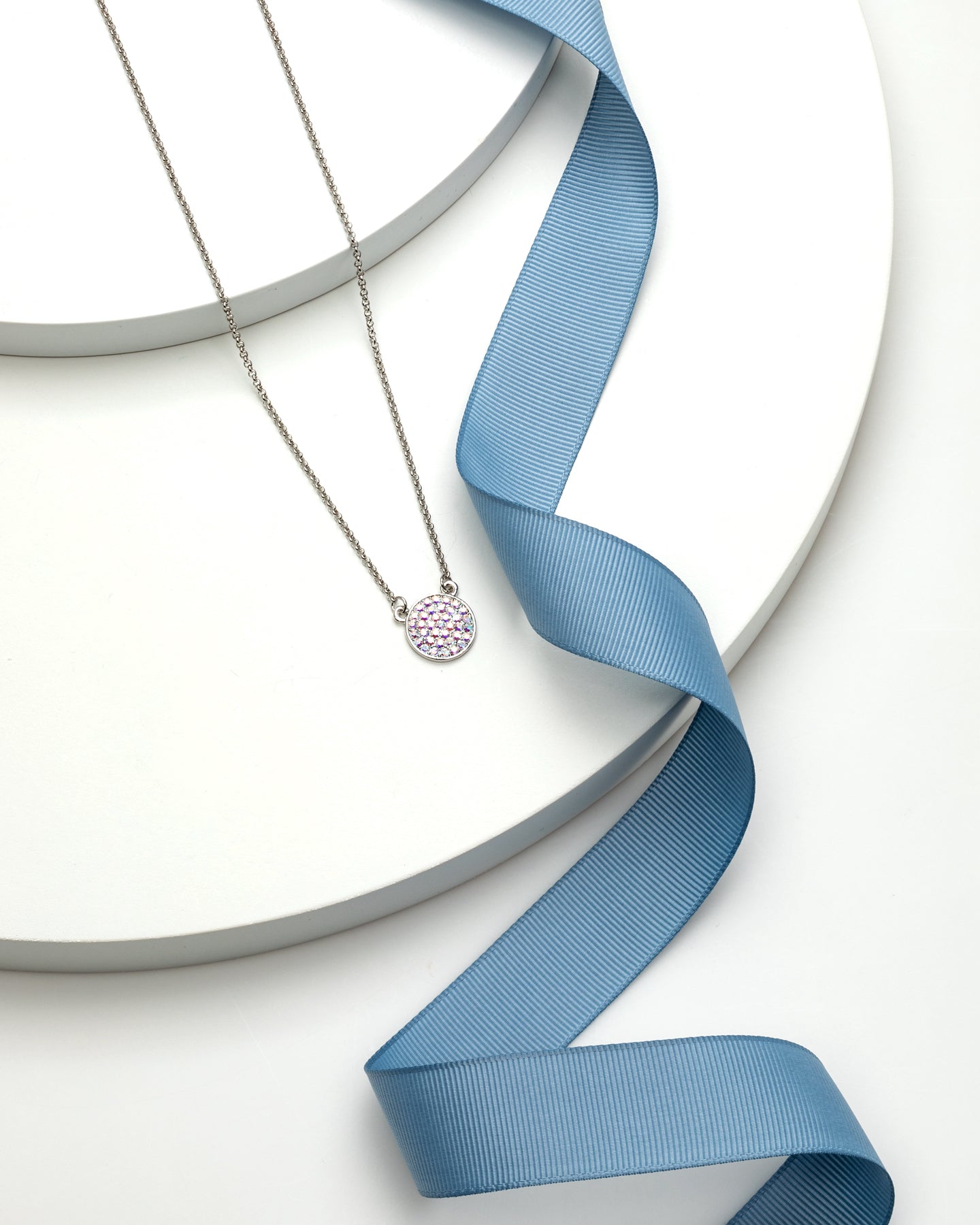 Classic Swarovski Crystal Disc Pave Necklace