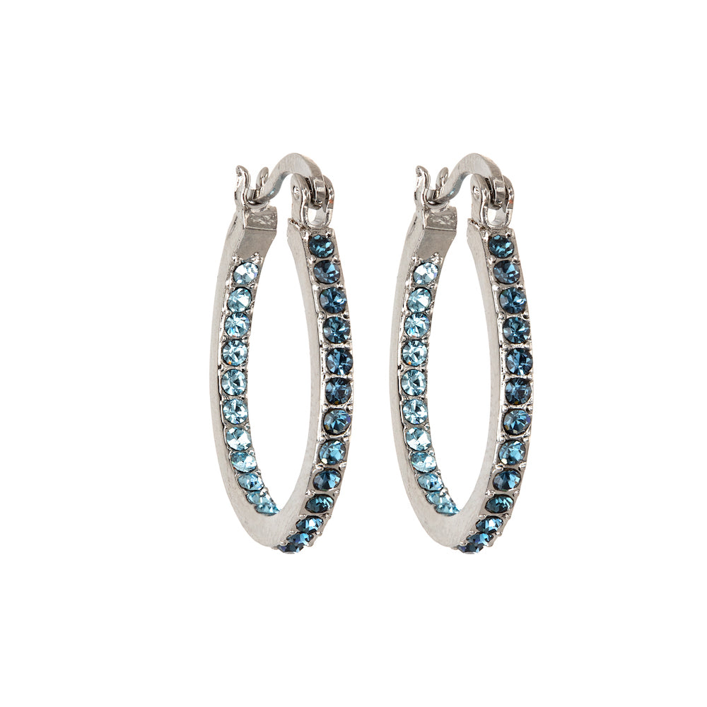 Dual Sided Crystal Hoop Earrings