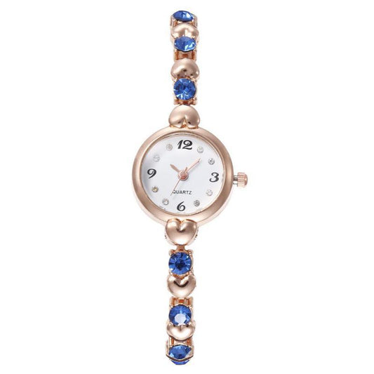 Crystal Rose Goldtone Heart Watch