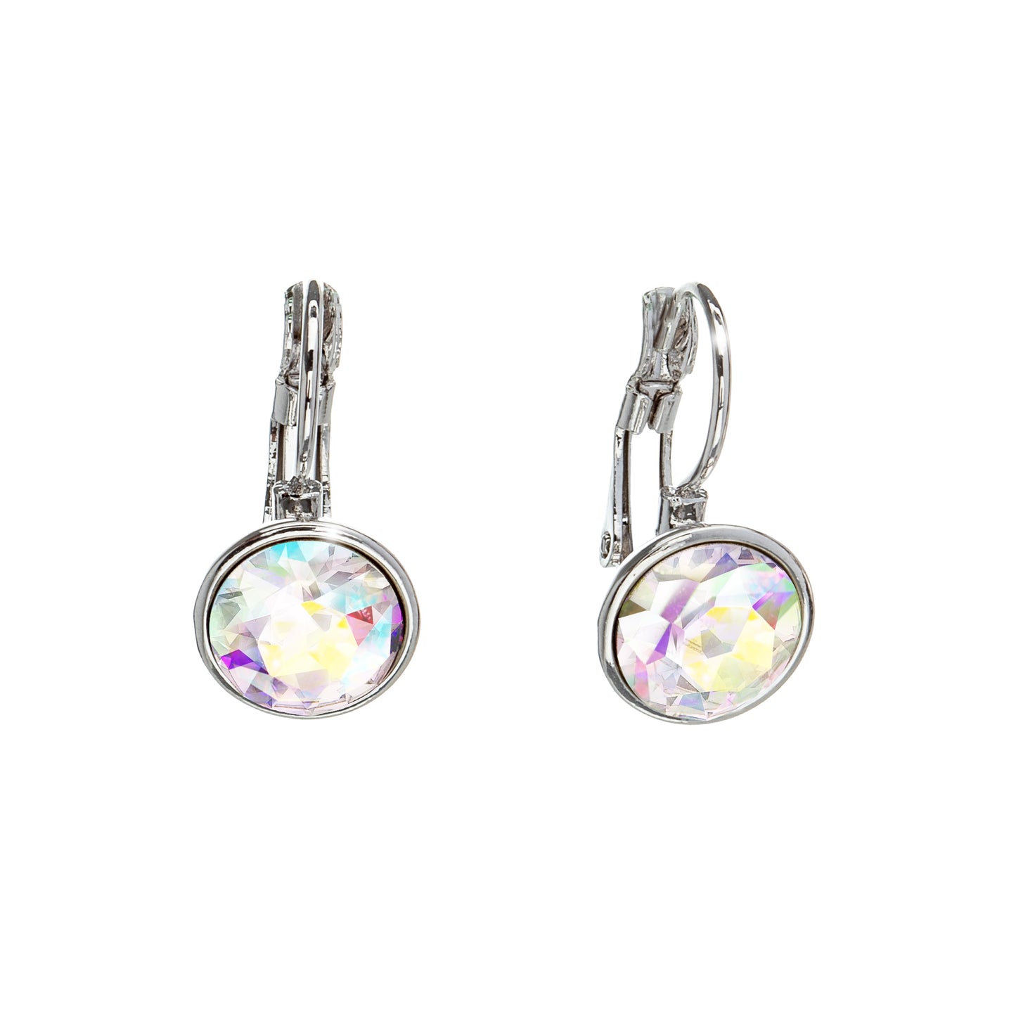 Crystal Leverback Everyday Earrings with Swarovski Crystals