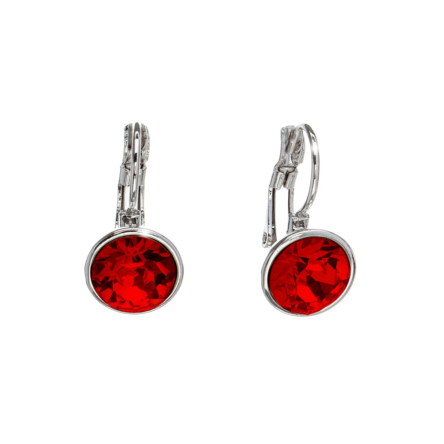 Crystal Leverback Everyday Earrings with Swarovski Crystals