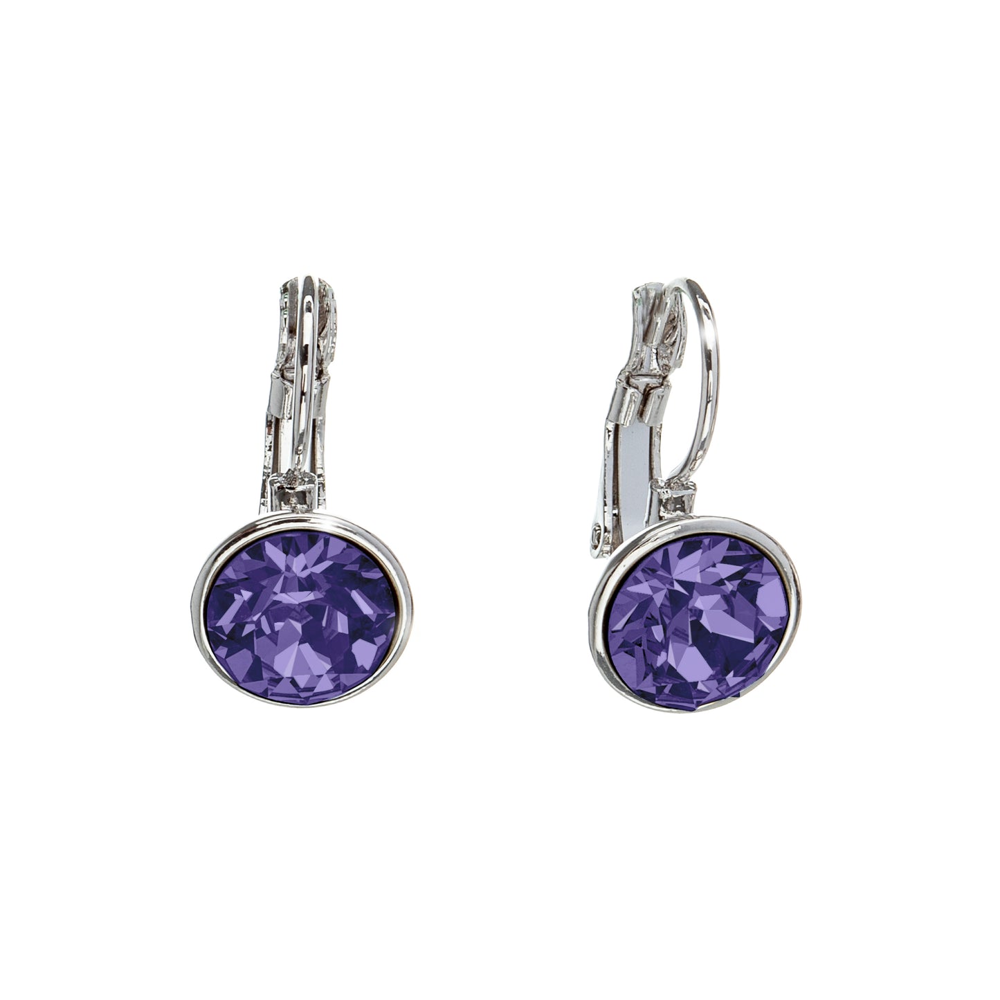 Crystal Leverback Everyday Earrings with Swarovski Crystals