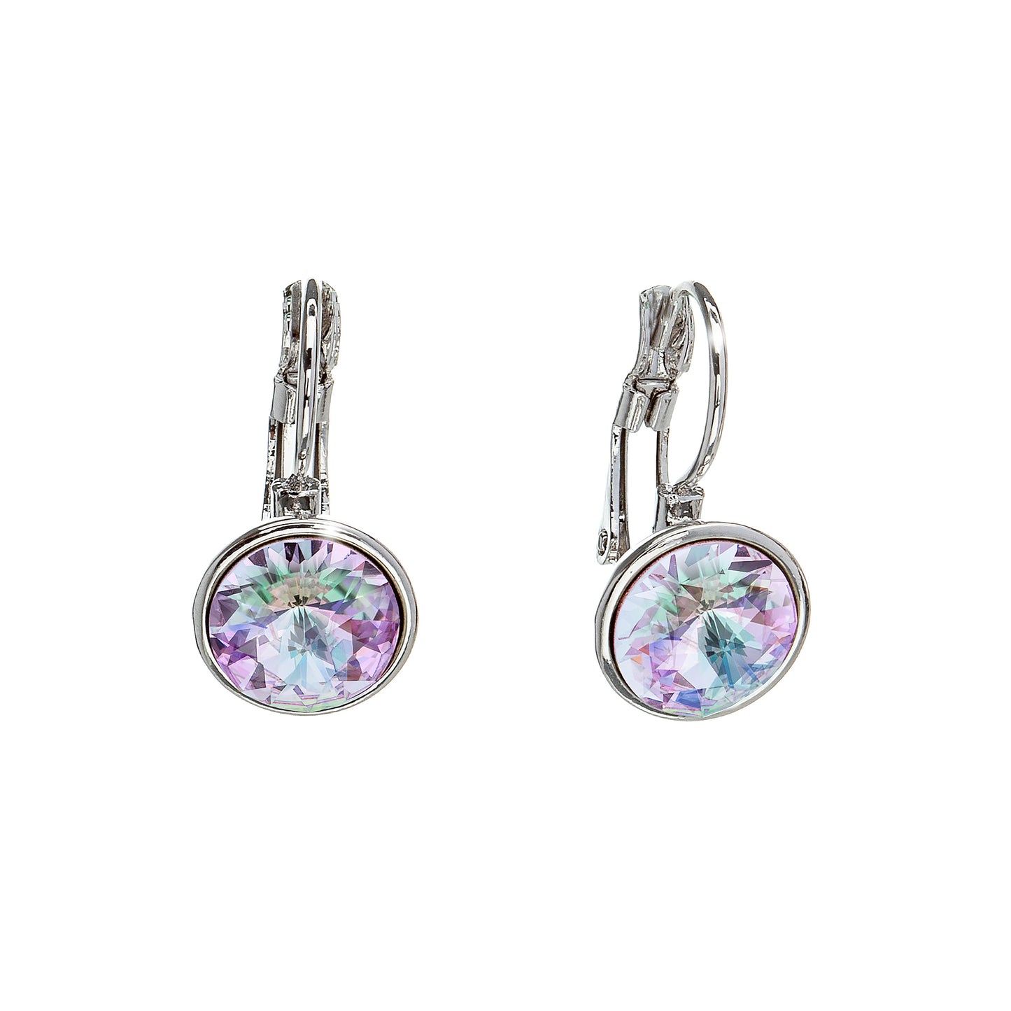 Crystal Leverback Everyday Earrings with Swarovski Crystals