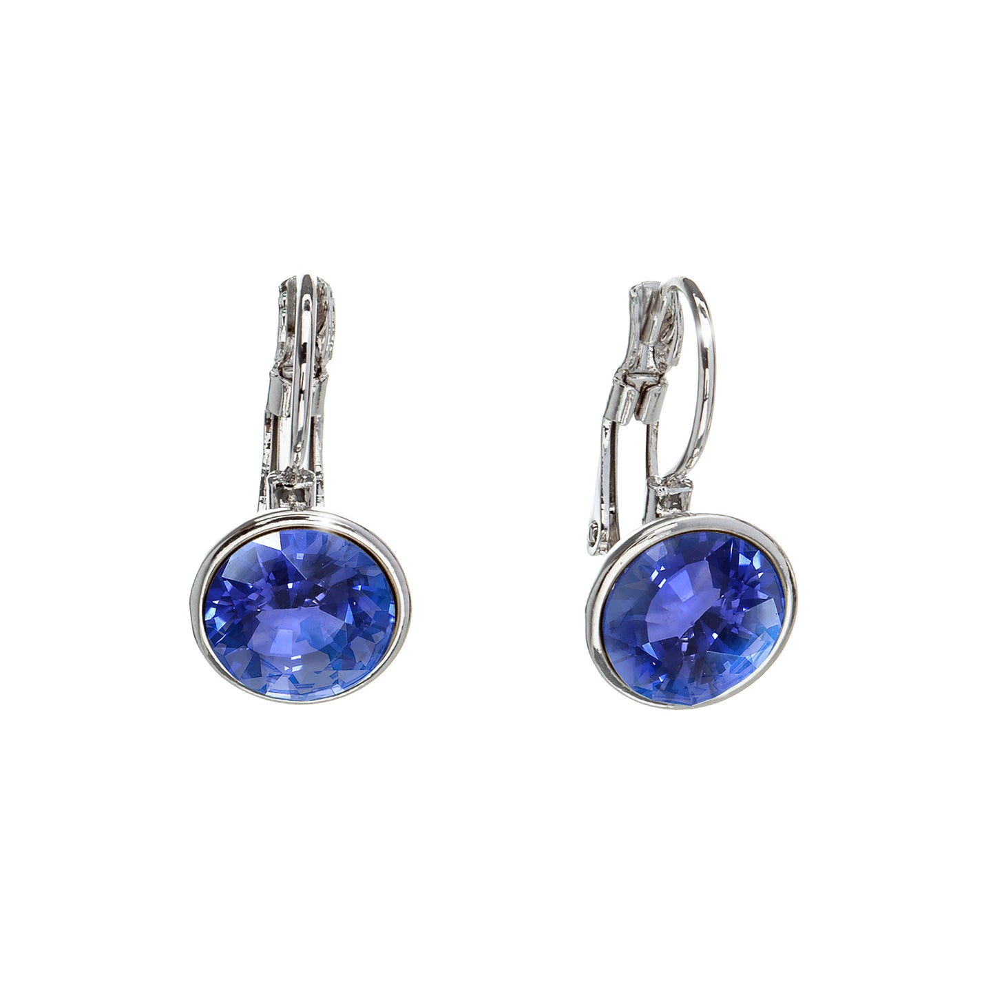 Crystal Leverback Everyday Earrings with Swarovski Crystals