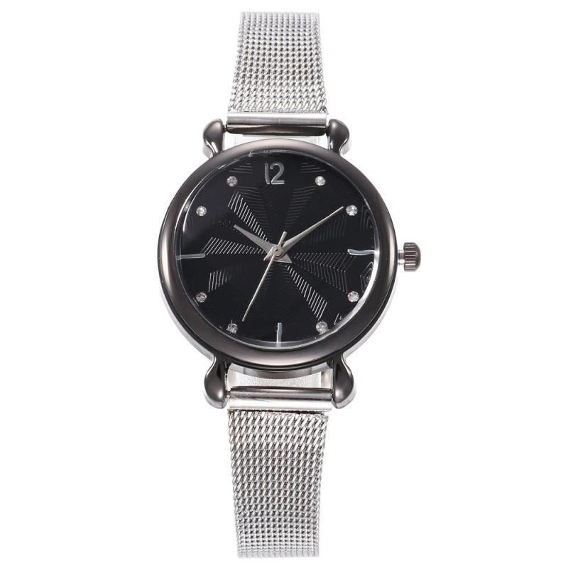 Silvertone Everyday Mesh Bracelet Watch