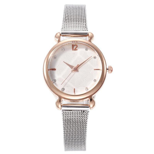 Silvertone Everyday Mesh Bracelet Watch