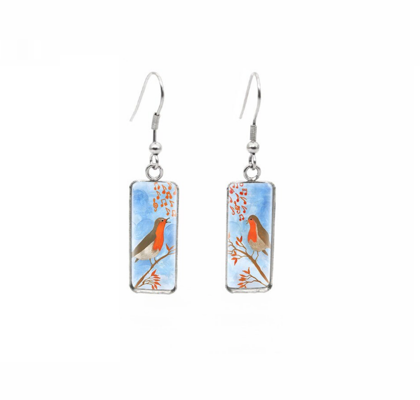 Animal Motif Rectangular Drop Earrings