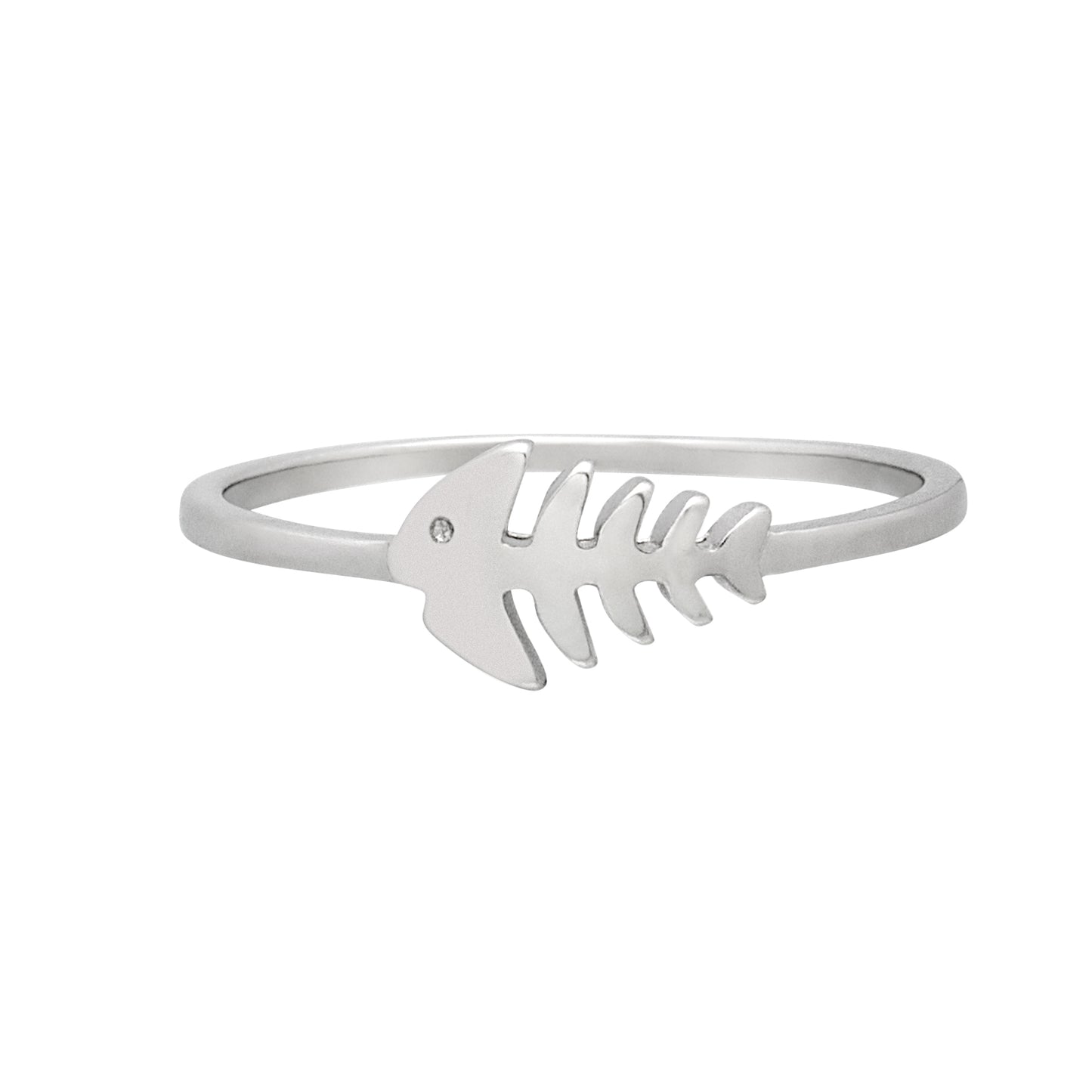 Sterling Silver Fish Bone Ring