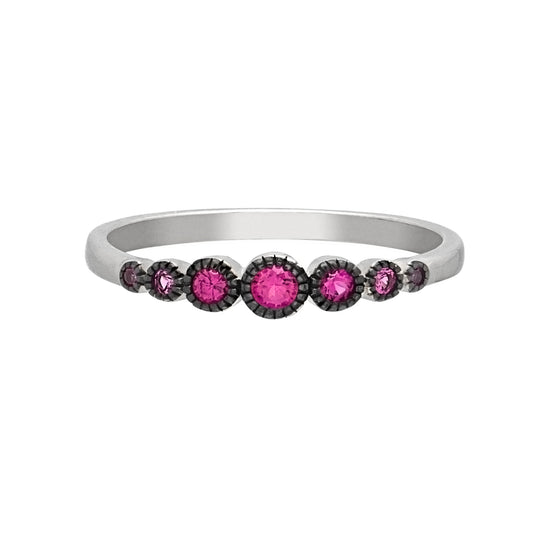 Sterling Silver Pink Cubic Zirconia Ring