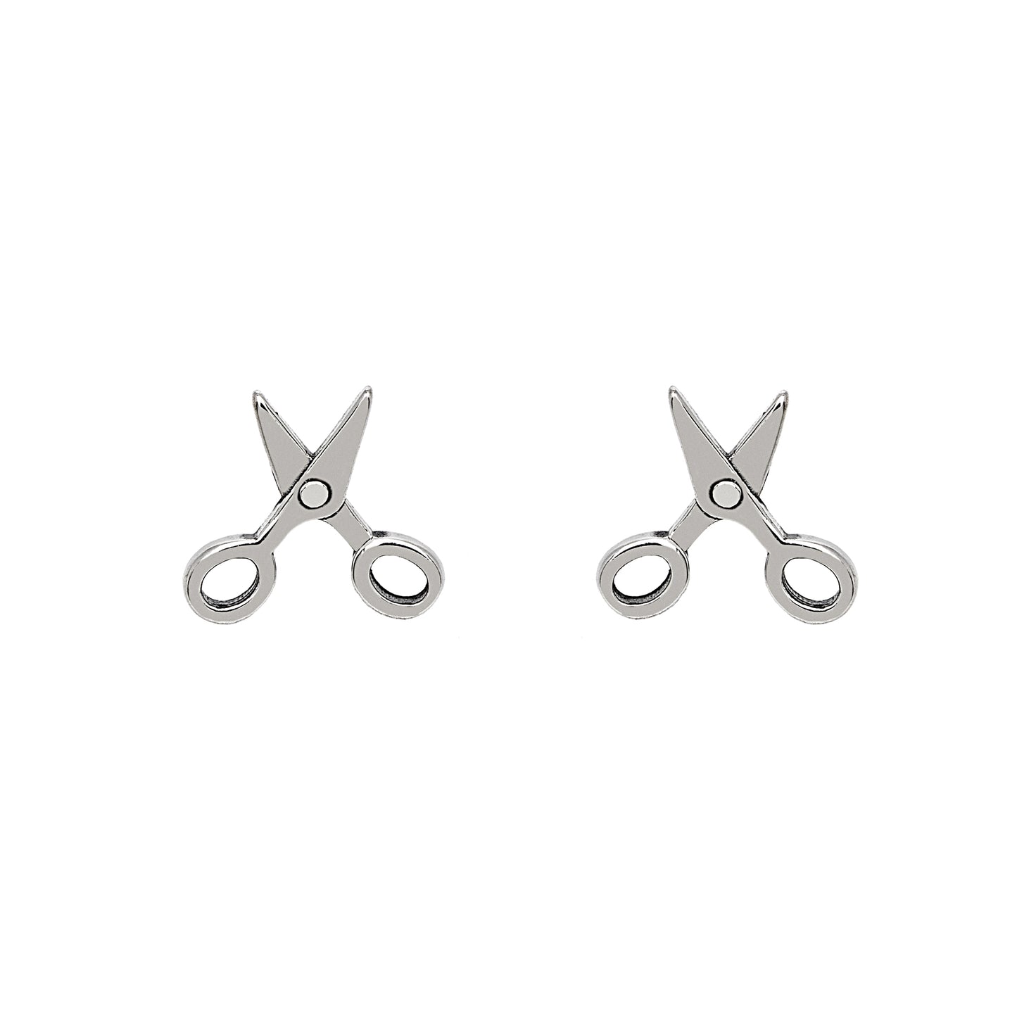 Sterling Silver Scissor Stud Earrings