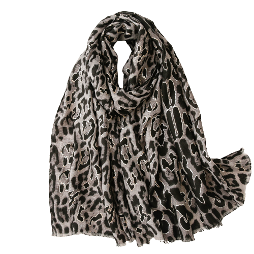 Cheetah Scarf With Fringe