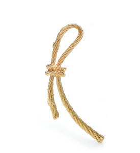 Goldtone Rope Knot Brooch