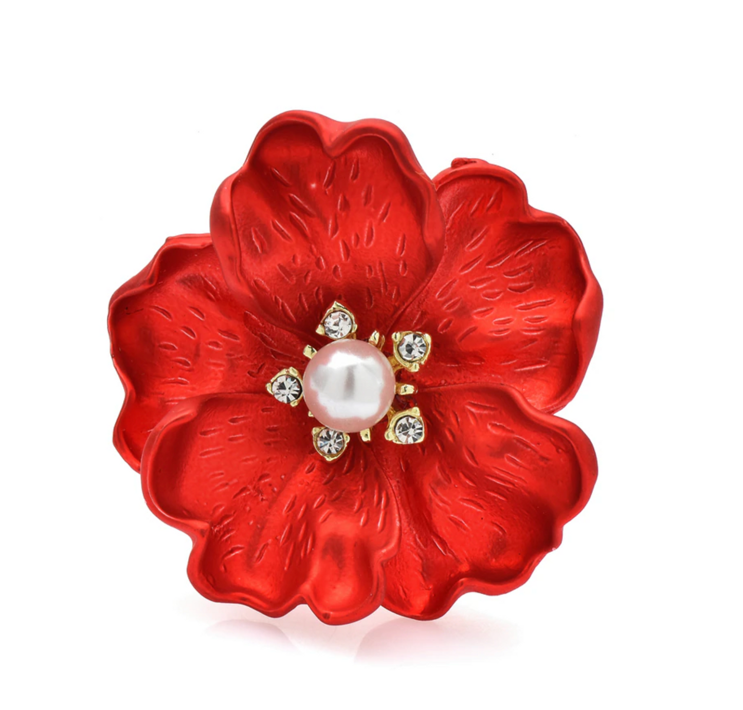 Royal Flower & Imitation Pearl Brooch