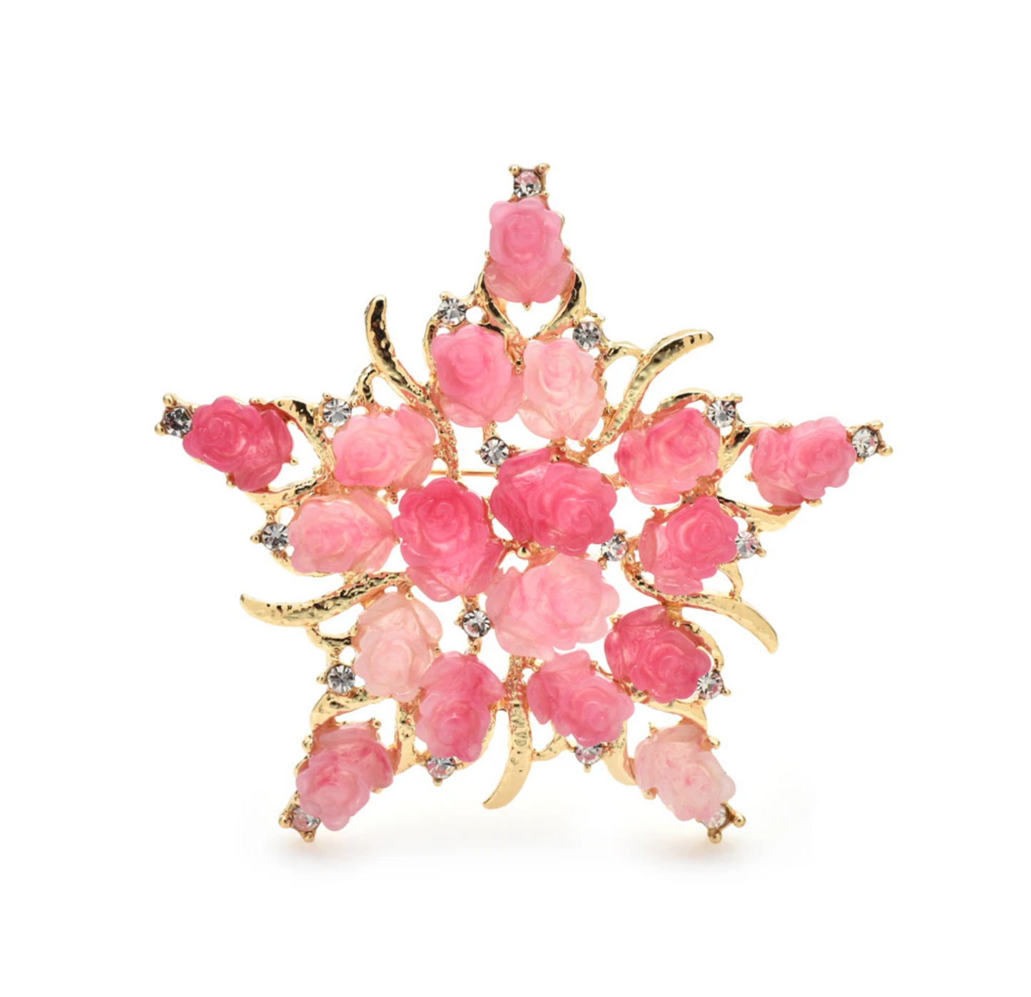 Multi Rose Star Brooch