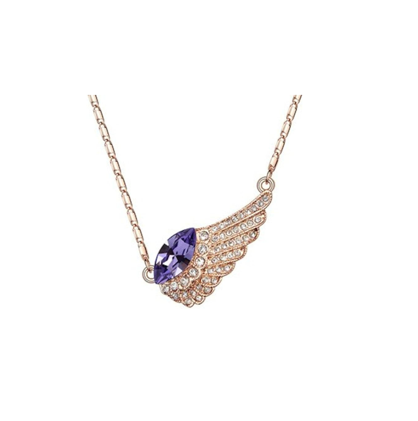 Wing Necklace with Tanzanite Swarovski Crystal (Copy)